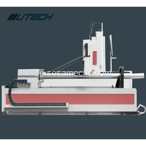 1000w Faserlaserschneidmaschine mit Drehbefestigung